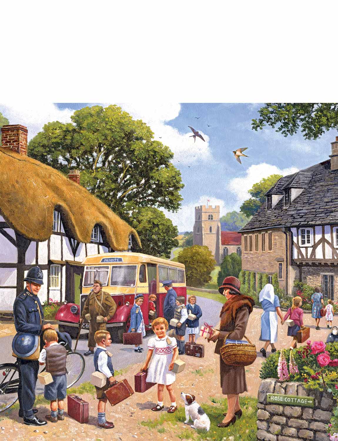 Gibsons Jigsaw Puzzle The Evacuees 4 x 500piece Jigsaws