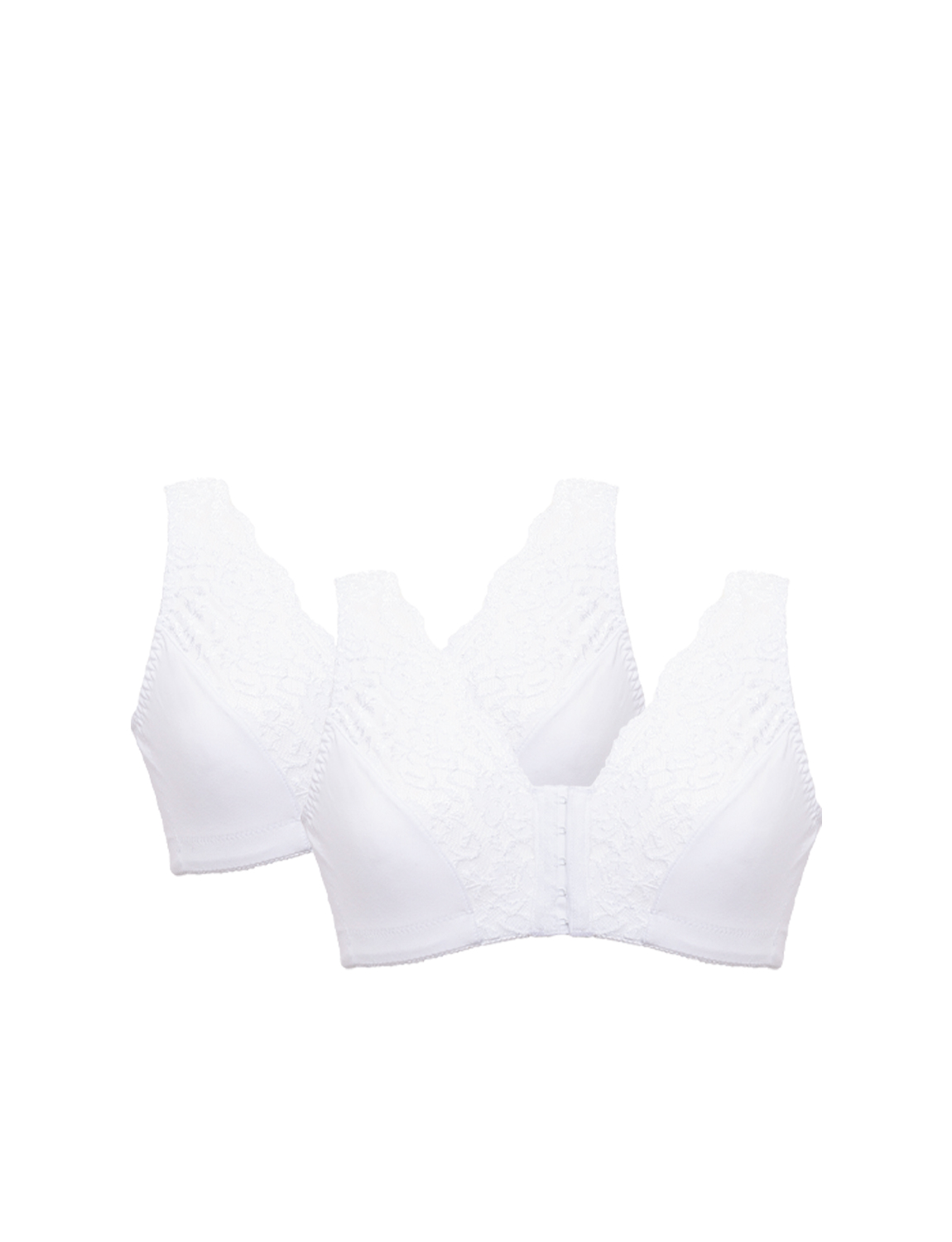 Pack Of Two Lace Front Fastening Magic Bras - Picture 19 of 25