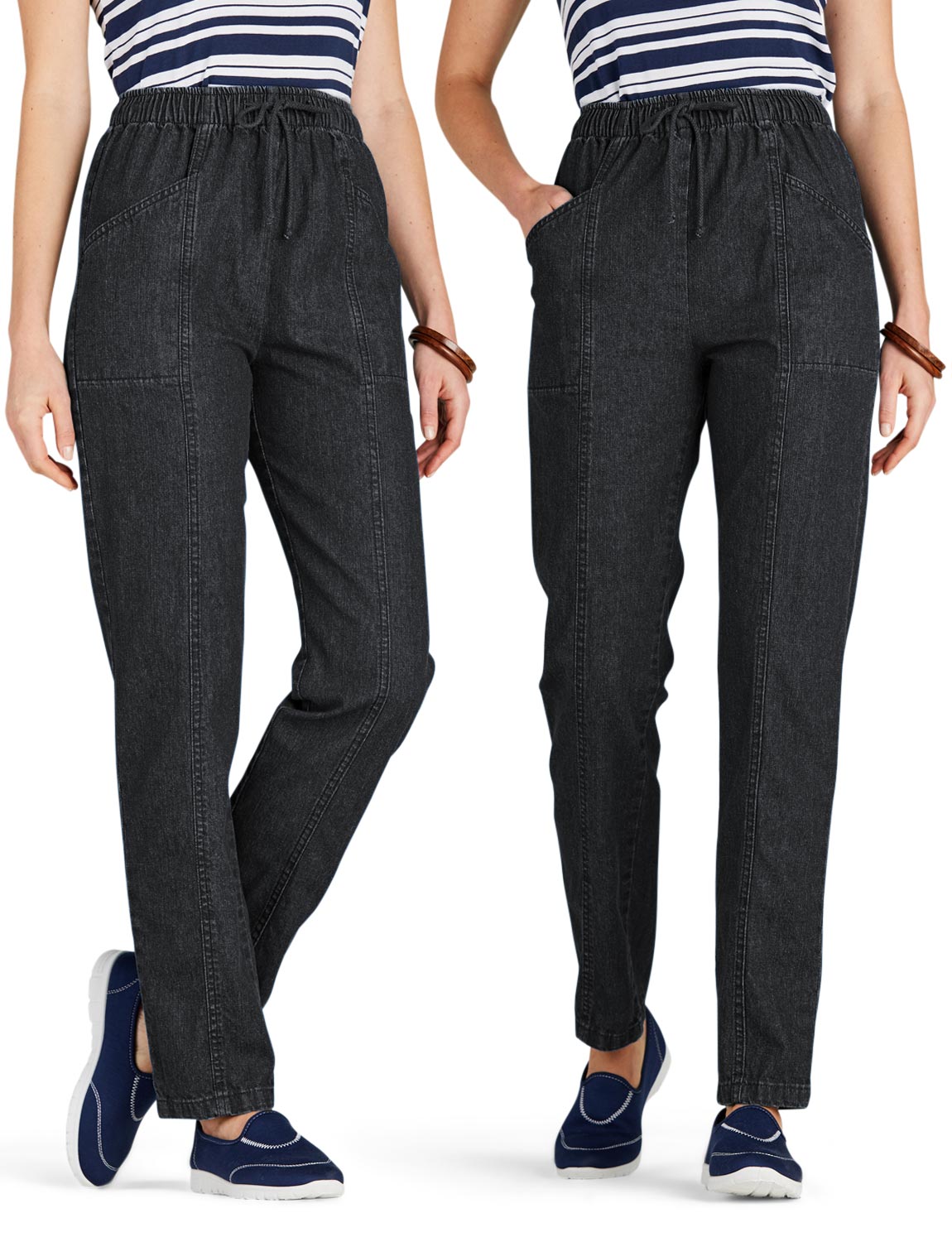 Elasticated Waist Pull On Jeans (Pack of 2