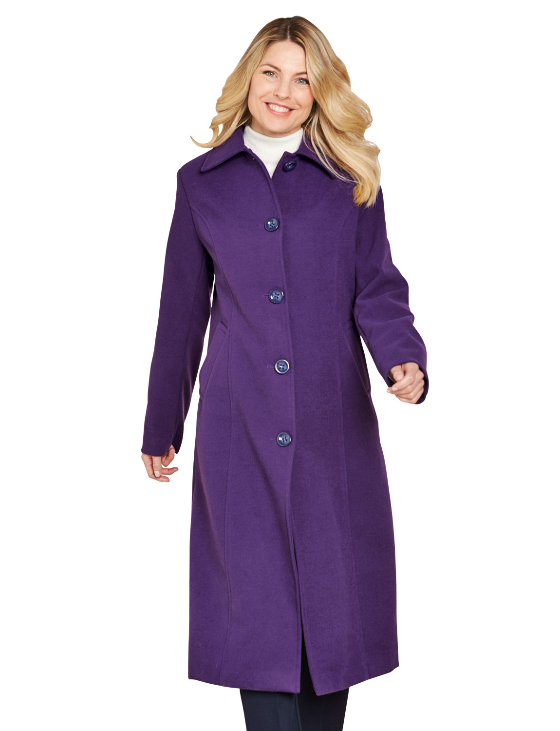 Ladies Faux Wool Coat Length 45 Inch | eBay