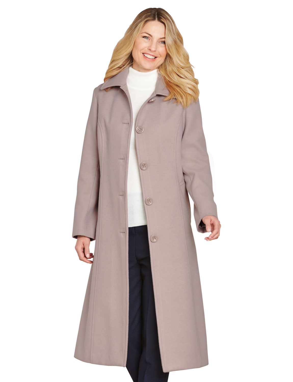 Ladies Faux Wool Coat Length 45 Inch | eBay