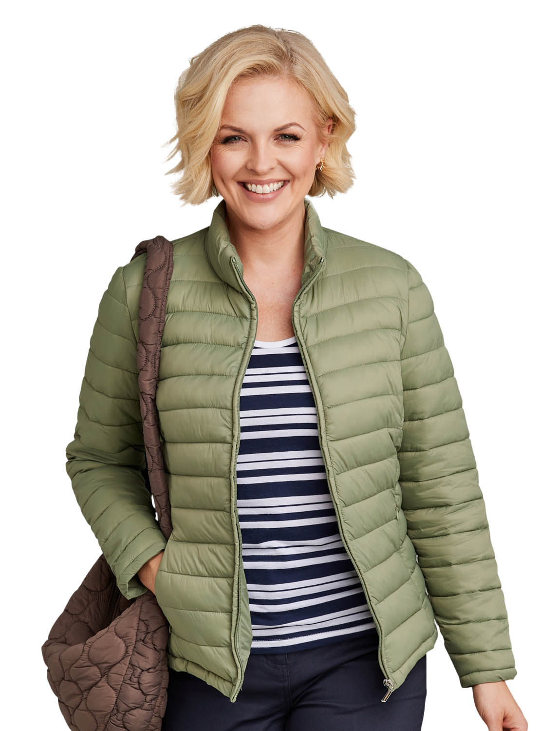 Lightweight Showerproof Padded Packaway Jacket with 2 Side Pockets, Compact & - Picture 9 of 14