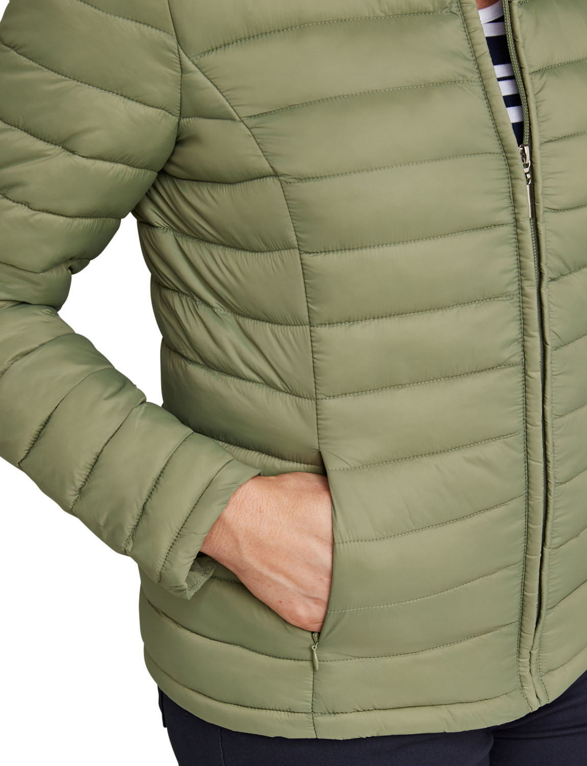Lightweight Showerproof Padded Packaway Jacket with 2 Side Pockets, Compact & - Picture 12 of 14
