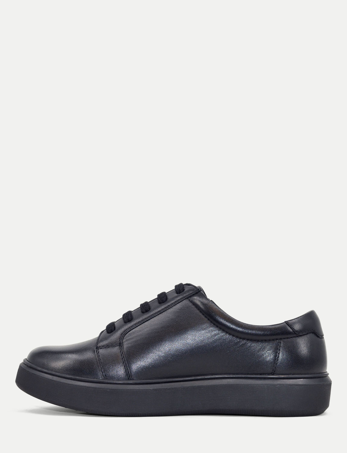 Ladies Wide EEE Fit Leather Trainers with Side Zip and Lace-Up Fastening Extra - Picture 3 of 14