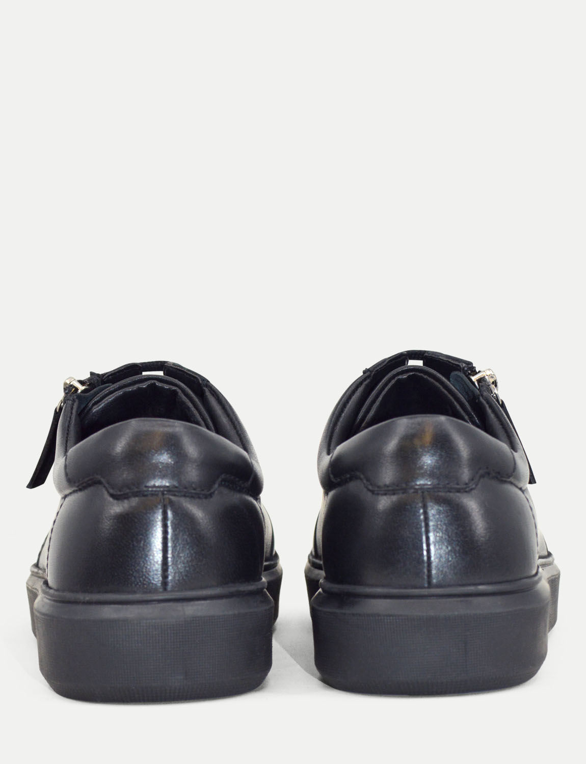 Ladies Wide EEE Fit Leather Trainers with Side Zip and Lace-Up Fastening Extra - Picture 6 of 14