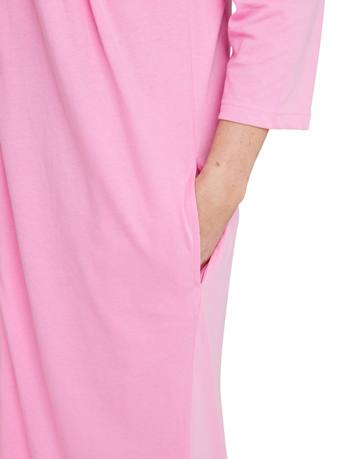 Ladies Embroidered Zip Through Dressing Gown – 100% Cotton Jersey Robe for - Picture 12 of 14