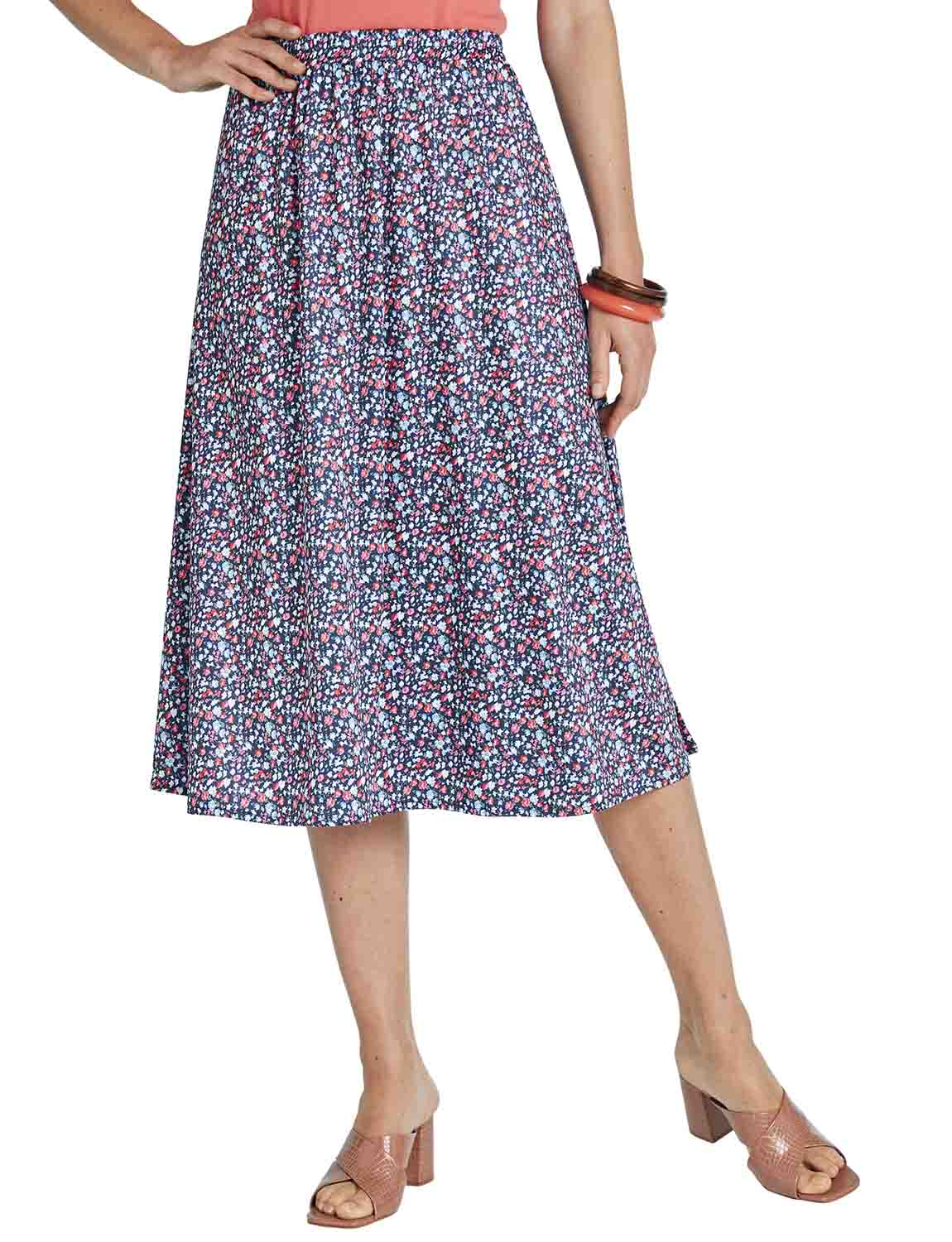 Navy Coral Print
