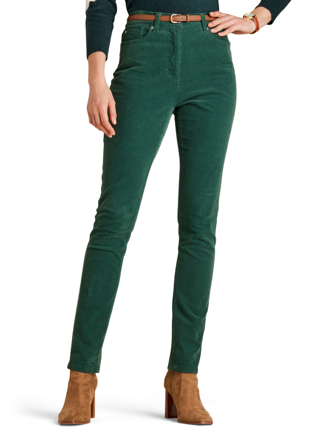 Ladies Stretch Cord Elasticated Back Waist Jean by Amber