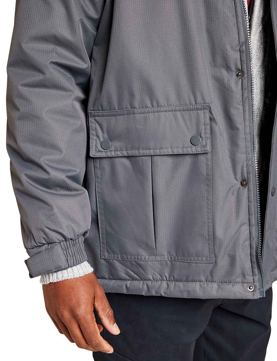 Mens Woven Waterproof Jacket With Fleece Lining by Pegasus - Imagen 4 de 14