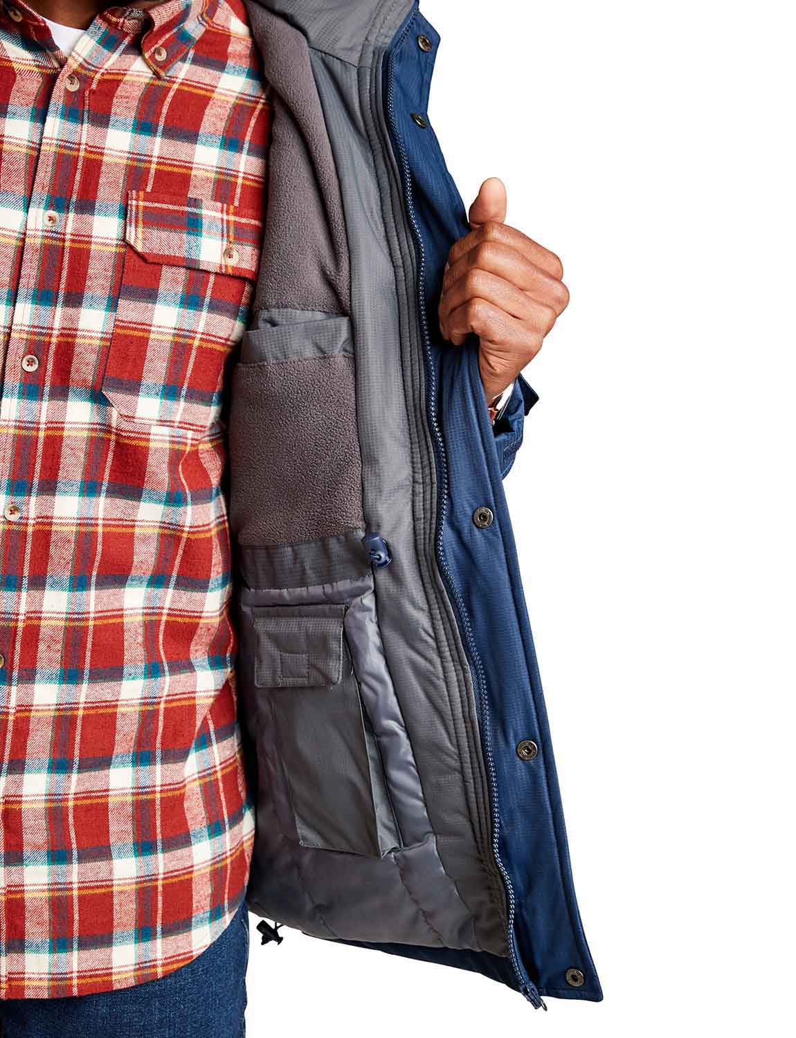Mens Woven Waterproof Jacket With Fleece Lining by Pegasus - Imagen 8 de 14