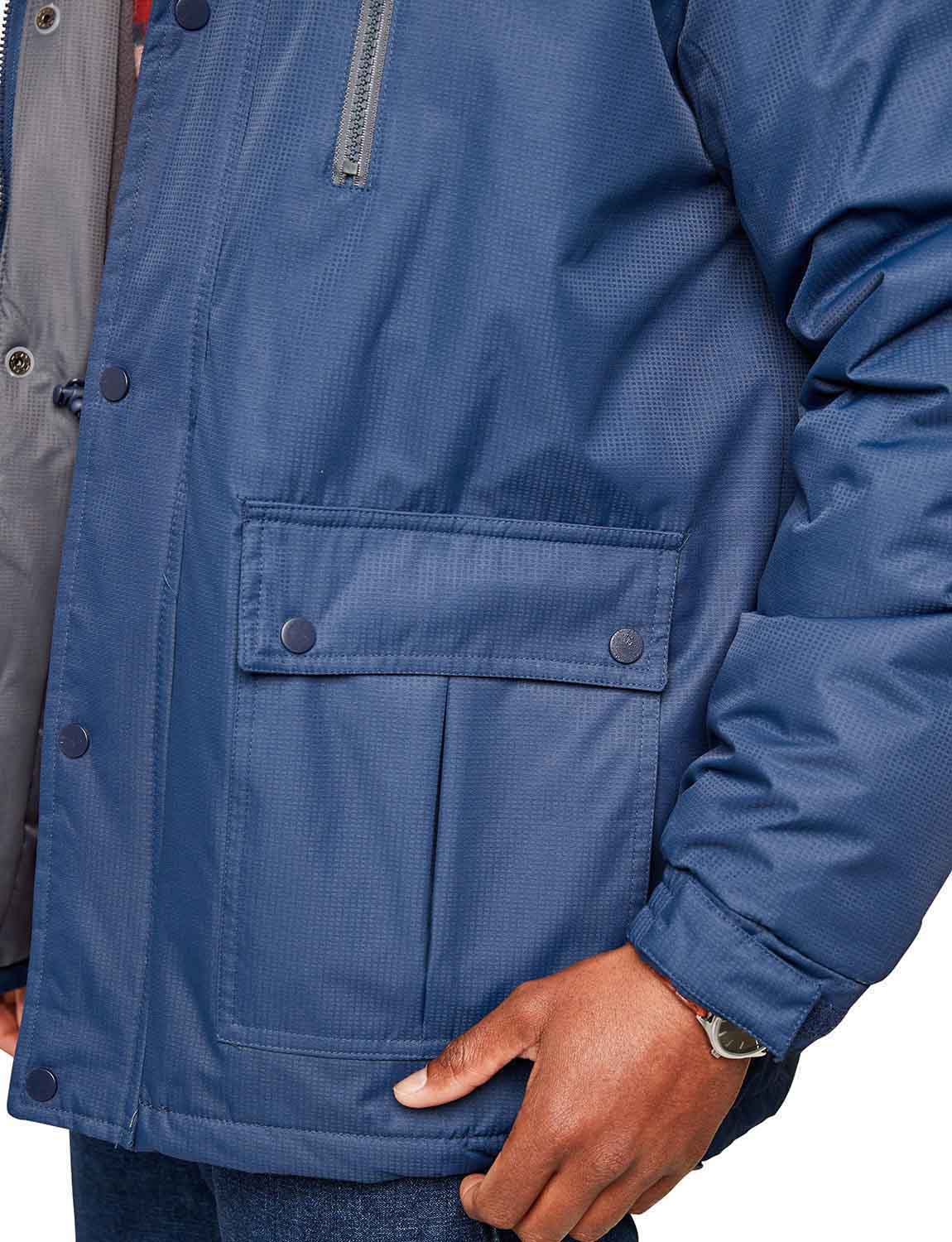 Mens Woven Waterproof Jacket With Fleece Lining by Pegasus - Imagen 10 de 14