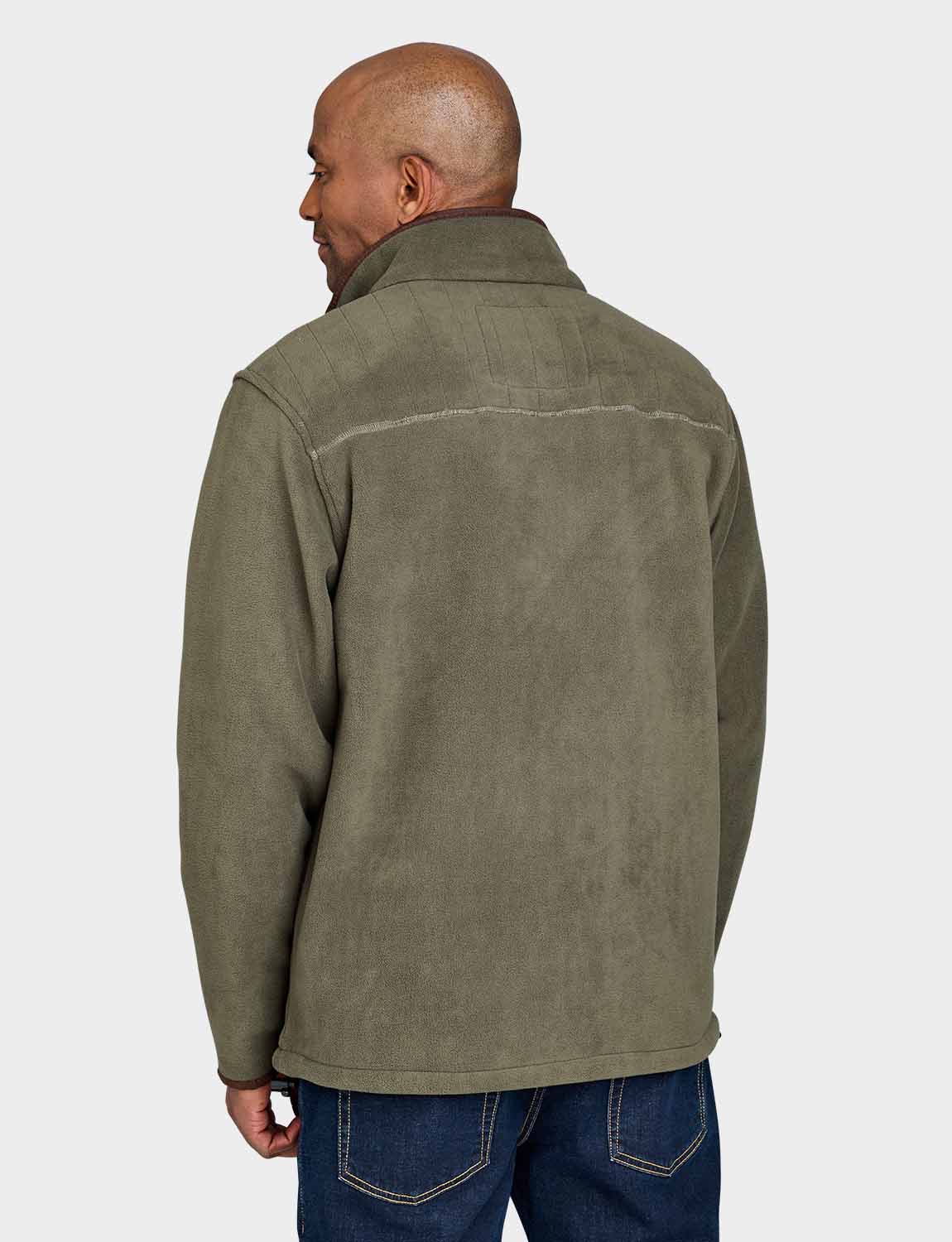 Herren Bonded Fleece Zip Jacke Kunst Wildleder Besatz Reißverschlusstaschen von Champion - Bild 14 von 14