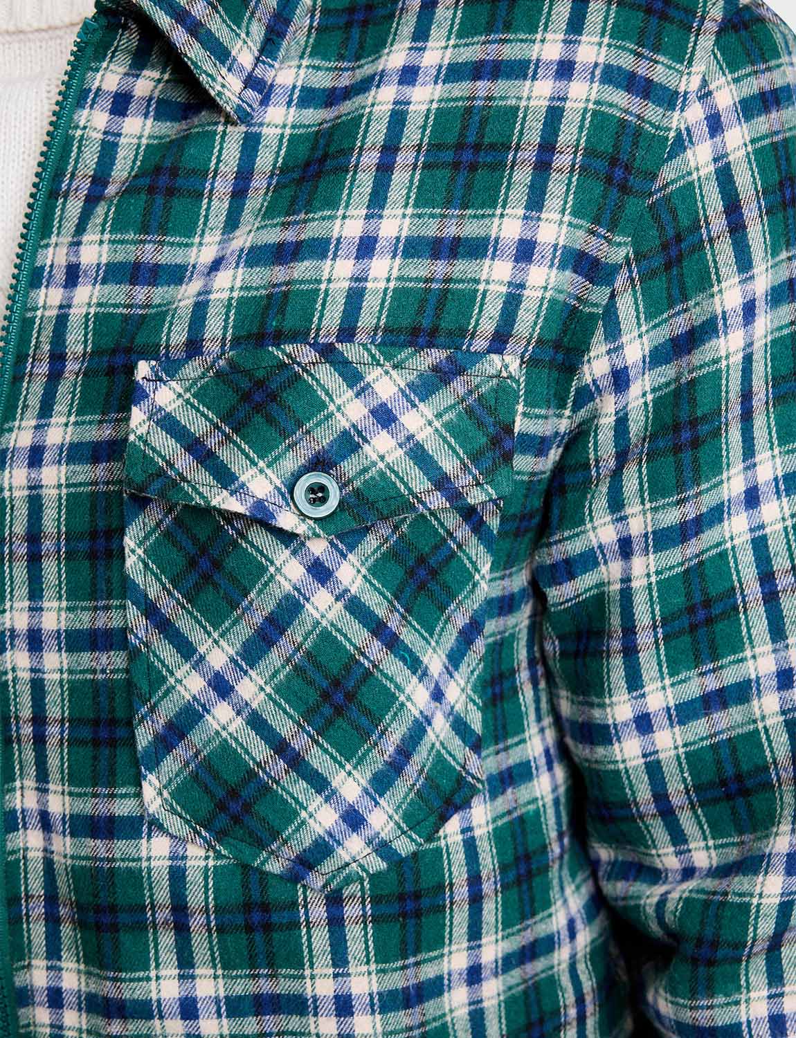 Mens Pegasus Sherpa Lined Zip Overshirt by Pegasus - Imagen 4 de 14