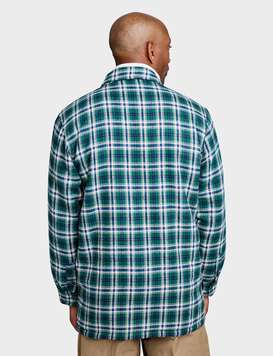 Mens Pegasus Sherpa Lined Zip Overshirt by Pegasus - Imagen 7 de 14