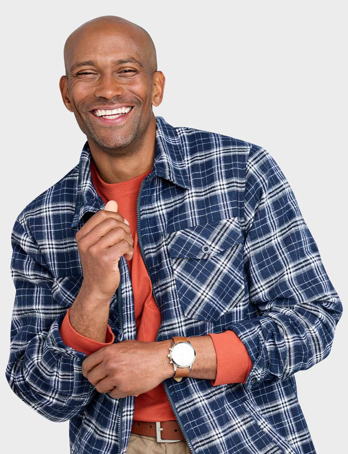 Mens Pegasus Sherpa Lined Zip Overshirt by Pegasus - Imagen 11 de 14