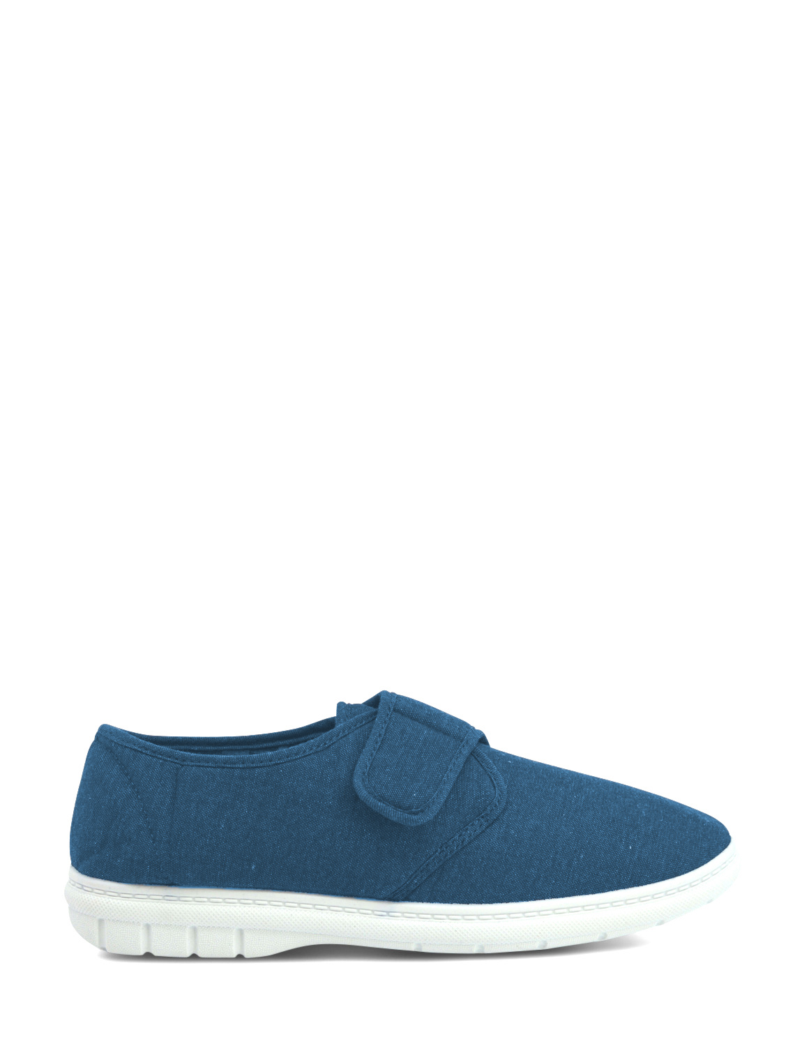 Mens Canvas Touch Fasten Shoe Extra Wide Fit That Is Lightweight, Breathable &
