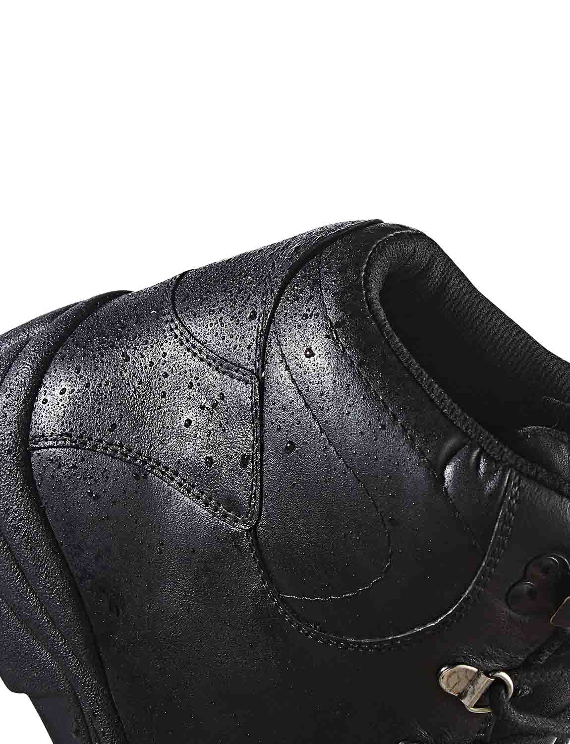 Mens Leather Waterproof Wide Fit Lace Hiker Boot by Pegasus - Picture 6 of 10