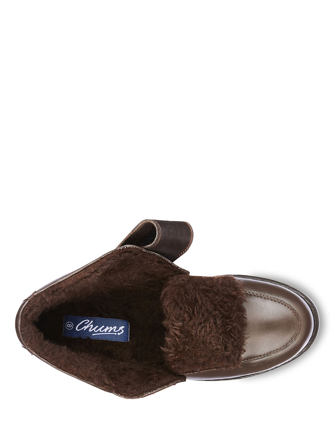 Mens Leather Touch Fasten Boot Extra Wide Fit by Chums - Picture 9 of 10