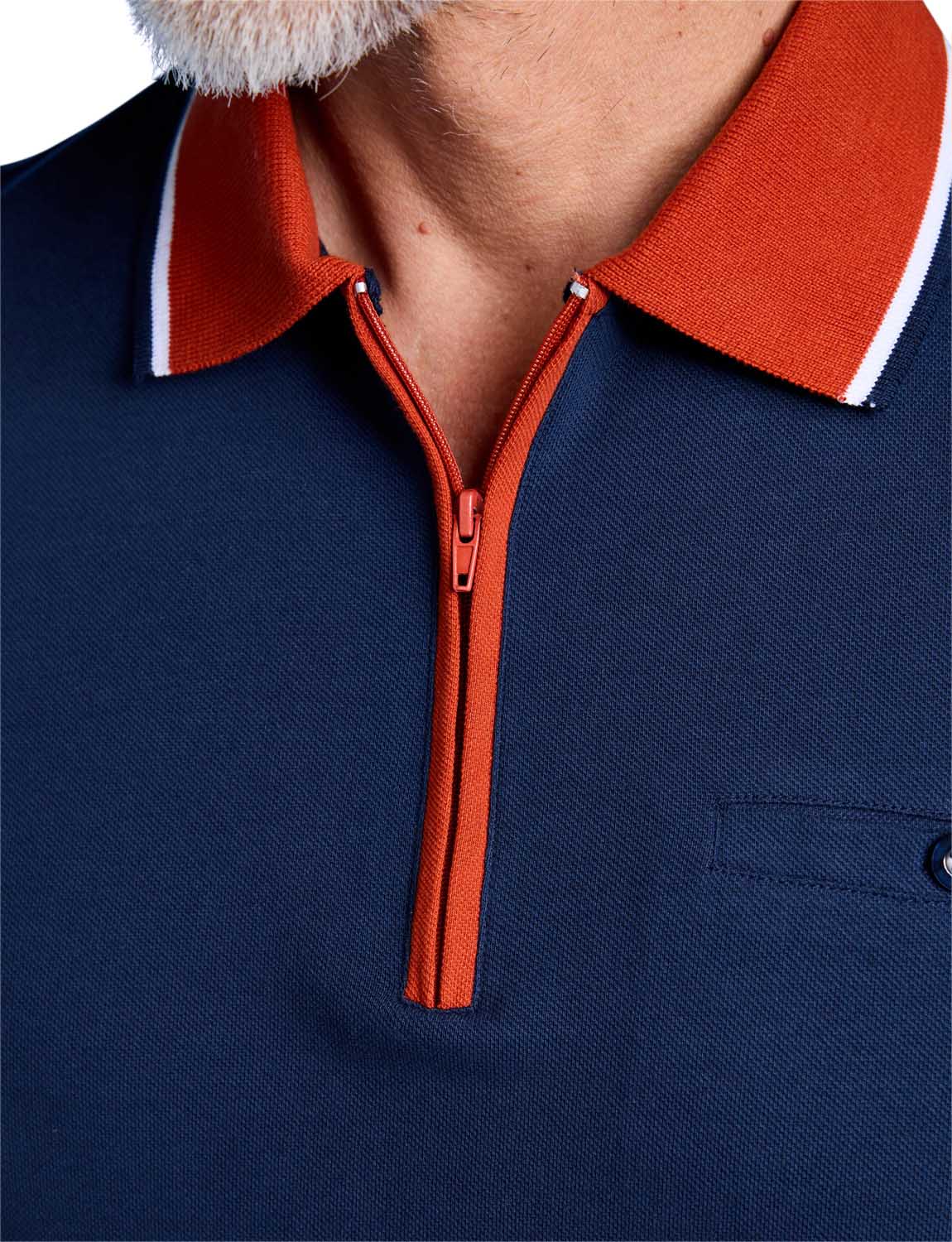 Classic 2 Pack of Cotton Zip Neck Pique Polo Shirts Soft