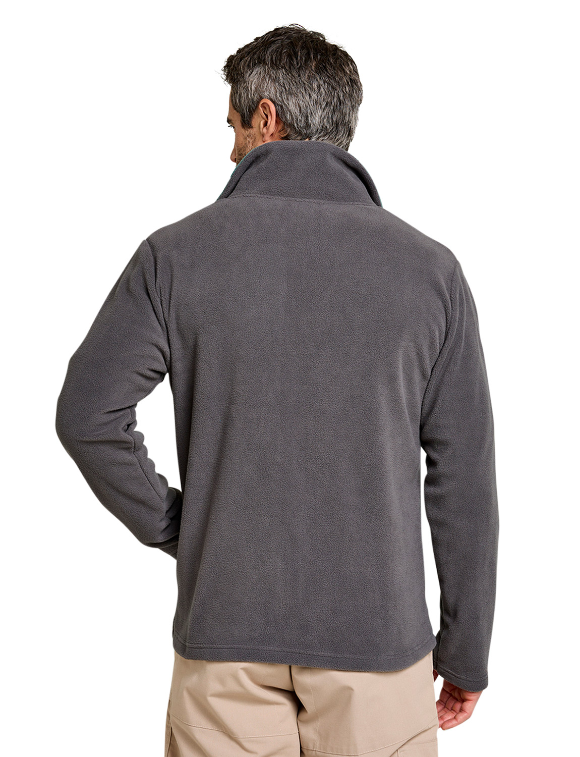 Mens Fleece Jacket Set With Contrasting Collar And Quick-Drying Micro-Polyester - Picture 7 of 16