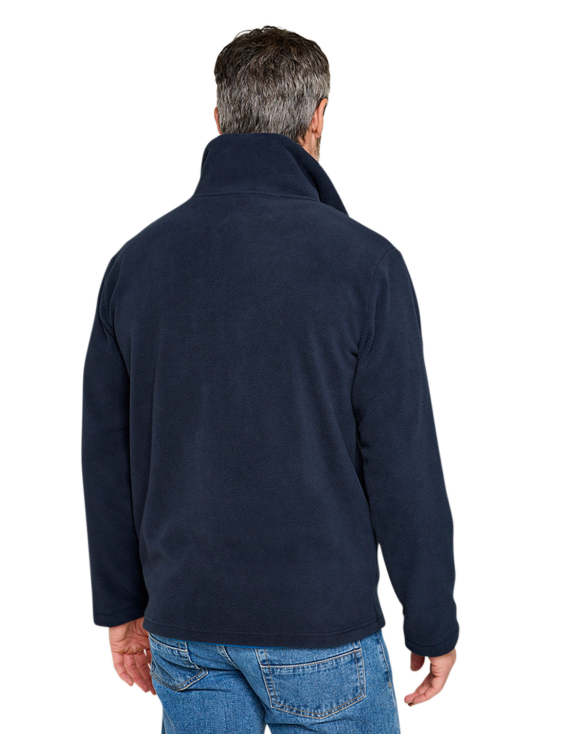 Mens Fleece Jacket Set With Contrasting Collar And Quick-Drying Micro-Polyester - Picture 14 of 16