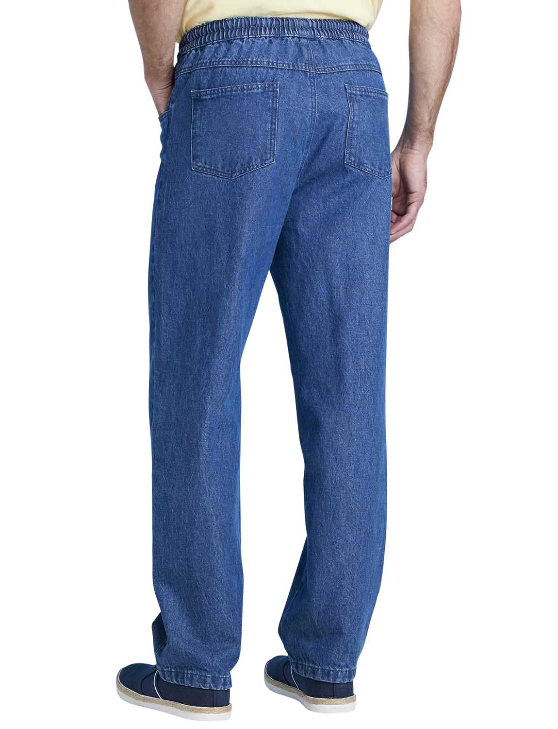 Chums, Men's, Comfort Fit Elasticated Waist Drawcord Denim Trouser Jeans
