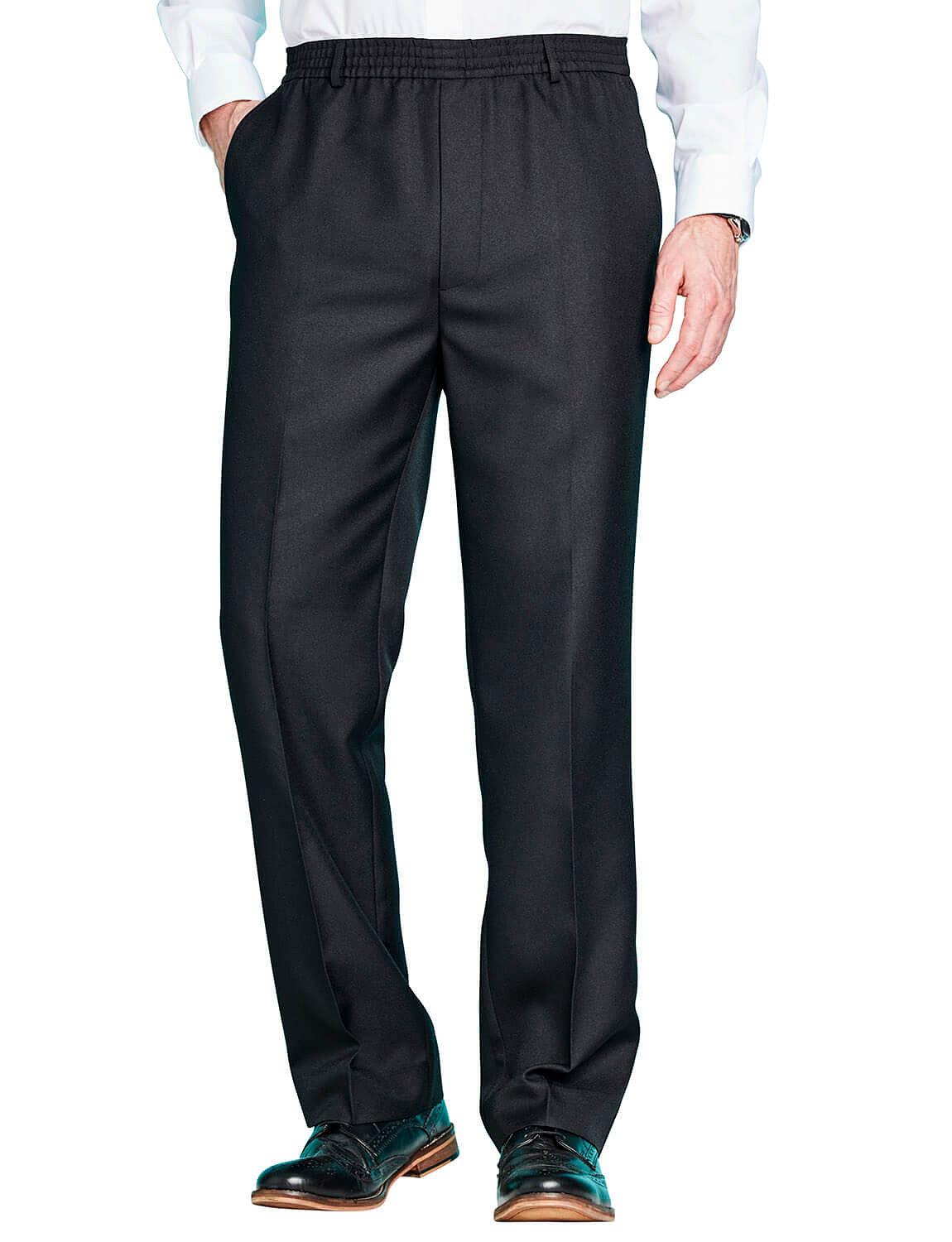 Pack of 2 Elasticated Waist Pull-On Trousers, Convenient and Comfortable  Pants