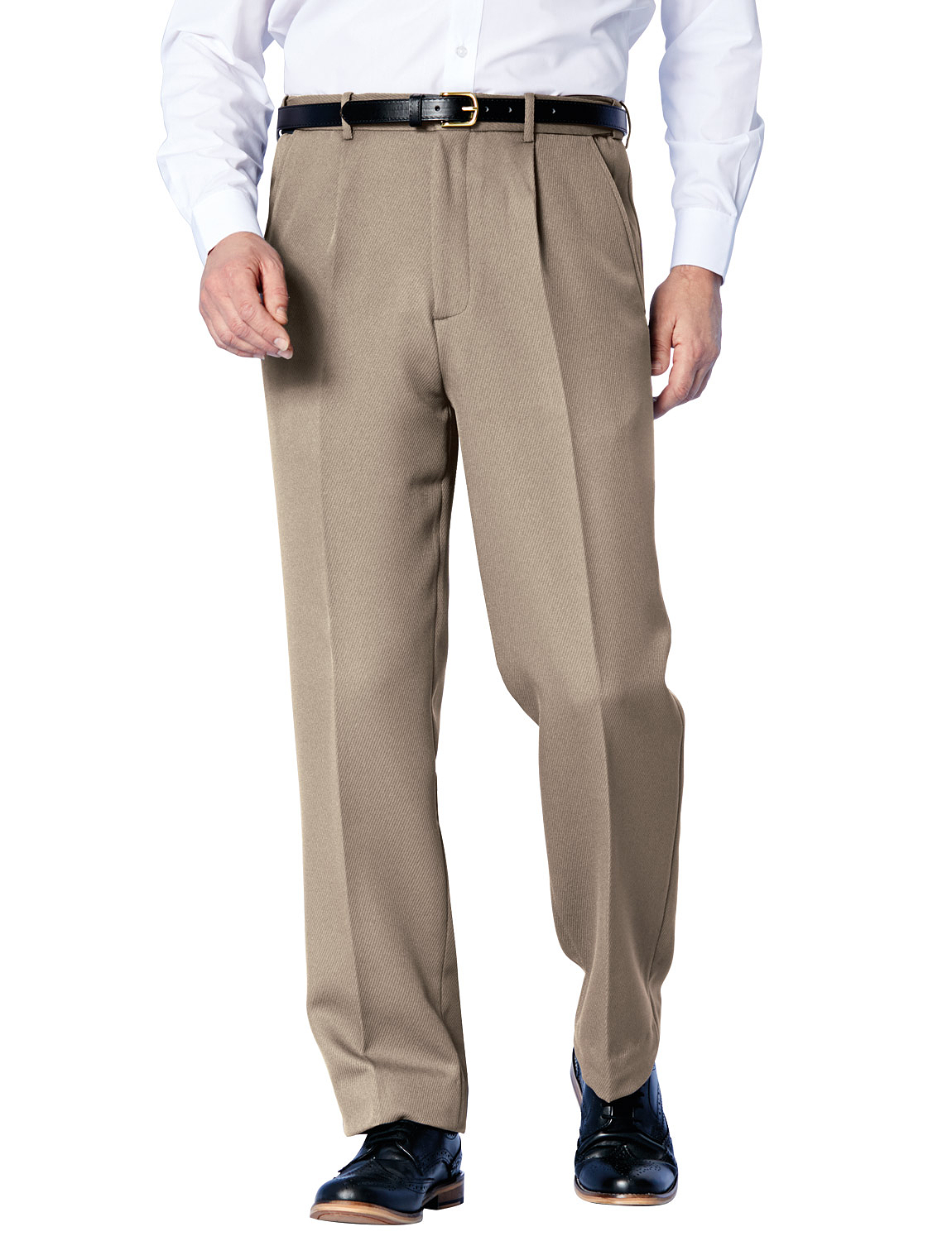 Mens Cavalry Twill Smart Work Trousers Adjustable Waistband | eBay